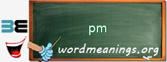 WordMeaning blackboard for pm
